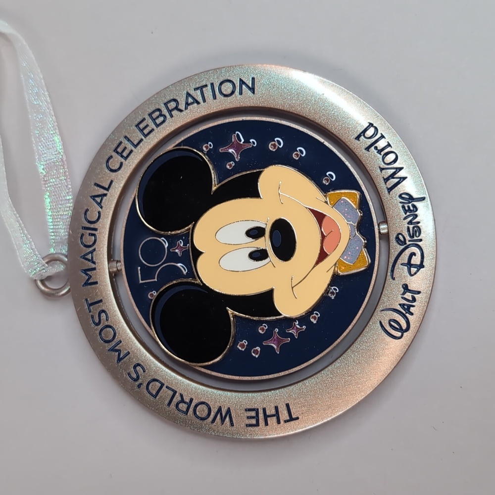 Walt Disney World 50th Anniversary Celebration Mickey Mouse Spinning Ornament